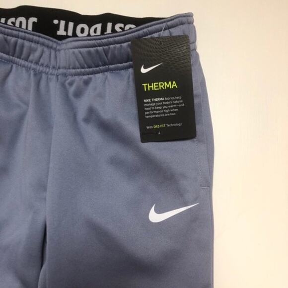 Nike Girls Dri-Fit Two Color Just Do it Logo Ashen Slate Sweatpants Sz 6 - Picture 2 of 8